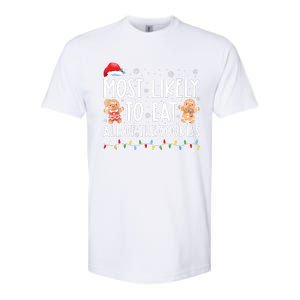 Most Likely To Eat All The Christmas Cookies Family Xmas Softstyle CVC T-Shirt