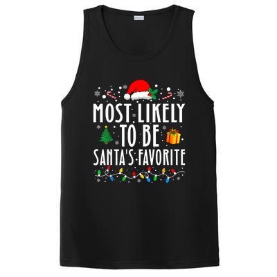 Most Likely To Be SantaS Favorite Funny Family Christmas PosiCharge Competitor Tank