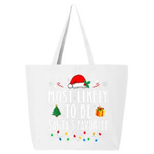 Most Likely To Be SantaS Favorite Funny Family Christmas 25L Jumbo Tote