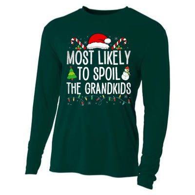 Most Likely To Spoil The Grand Funny Christmas Grandma  Cooling Performance Long Sleeve Crew