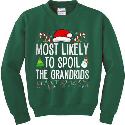 Most Likely To Spoil The Grand Funny Christmas Grandma  Kids Sweatshirt