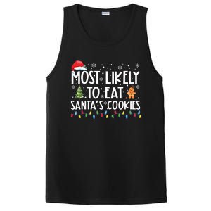 Most Likely To Eat Santas Cookies Funny Christmas PosiCharge Competitor Tank