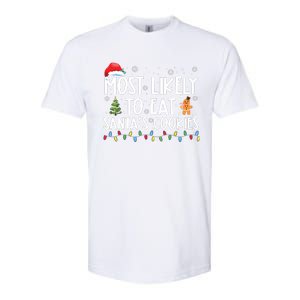 Most Likely To Eat Santas Cookies Funny Christmas Softstyle CVC T-Shirt