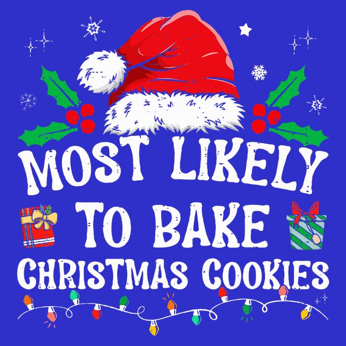 Most Likely To Bake Christmas Cookies Funny Baker Christmas 16 in Basic Backpack