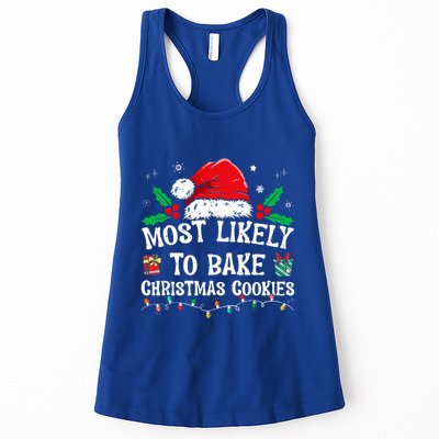 Most Likely To Bake Christmas Cookies Funny Baker Christmas Womens Tank Top
