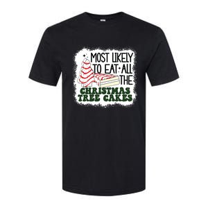 Most Likely To Eat All The Christmas Tree Cake Debbie Tree Softstyle CVC T-Shirt