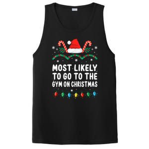 Most Likely To Go To The Gym On Christmas Family Pajamas PosiCharge Competitor Tank