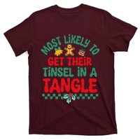 Most Likely To Get Their Tinsel In A Tangle Christmas Pajama T-Shirt