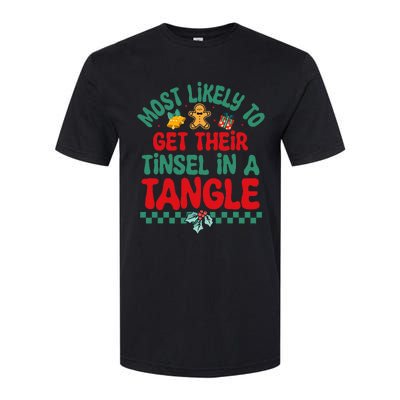 Most Likely To Get Their Tinsel In A Tangle Christmas Pajama Softstyle CVC T-Shirt