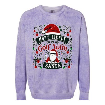 Most Likely To Christmas Funny Family Matching Ltsp Colorblast Crewneck Sweatshirt