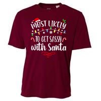 Most Likely To Get Sassy With Santa Family Christmas Cooling Performance Crew T-Shirt