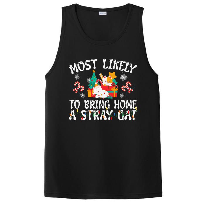 Most Likely To Bring Home A Stray Cat Matching Christmas PosiCharge Competitor Tank