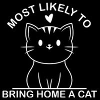 Most Likely To Bring Home A Cat Funny 16 in Basic Backpack