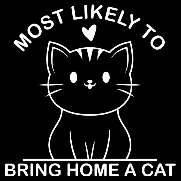 Most Likely To Bring Home A Cat Funny 16 in Basic Backpack