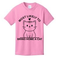 Most Likely To Bring Home A Cat Funny Kids T-Shirt