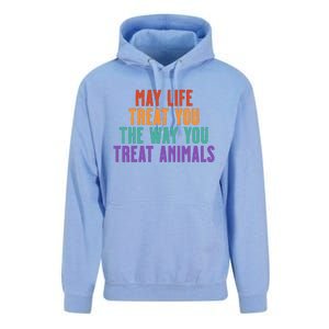 May Life Treat You The Way You Treat Animals Unisex Surf Hoodie