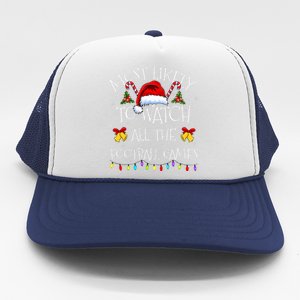 Most Likely To Watch All The Football Games Funny Christmas Trucker Hat