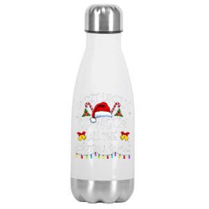 Most Likely To Watch All The Football Games Funny Christmas Stainless Steel Insulated Water Bottle