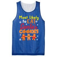 Most Likely To Eat Santas Cookies Family Christmas Gift Mesh Reversible Basketball Jersey Tank