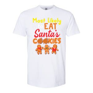 Most Likely To Eat Santas Cookies Family Christmas Gift Softstyle CVC T-Shirt