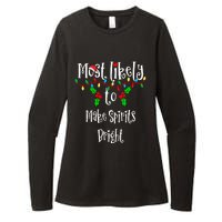 Most Likely To Make Spirits Bright Family Group Matching Shirt Womens CVC Long Sleeve Shirt