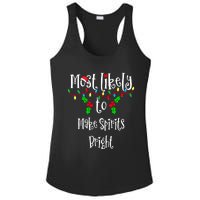 Most Likely To Make Spirits Bright Family Group Matching Shirt Ladies PosiCharge Competitor Racerback Tank