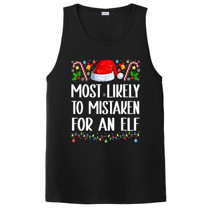 Most Likely To Be Mistaken For An Elf Christmas Pajamas PosiCharge Competitor Tank