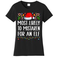 Most Likely To Be Mistaken For An Elf Christmas Pajamas Women's T-Shirt