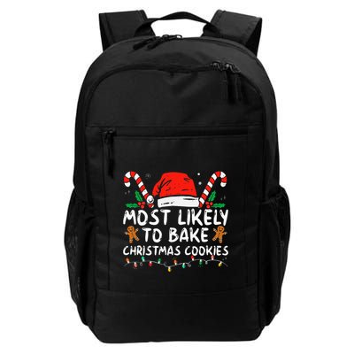 Most Likely To Bake Christmas Cookies Funny Baker Christmas Backpack