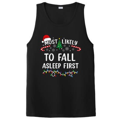 Most Likely To Fall Asleep First Family Matching Christmas PosiCharge Competitor Tank