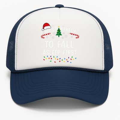 Most Likely To Fall Asleep First Family Matching Christmas Trucker Hat