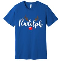 Most Likely To Try Ride Rudolph Funny Couples Christmas Premium T-Shirt