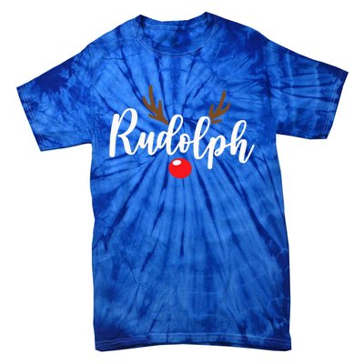 Most Likely To Try Ride Rudolph Funny Couples Christmas Tie-Dye T-Shirt