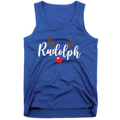 Most Likely To Try Ride Rudolph Funny Couples Christmas Tank Top