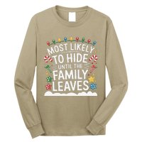 Most Likely To Hide Funny Matching Family Christmas Pajama Long Sleeve Shirt