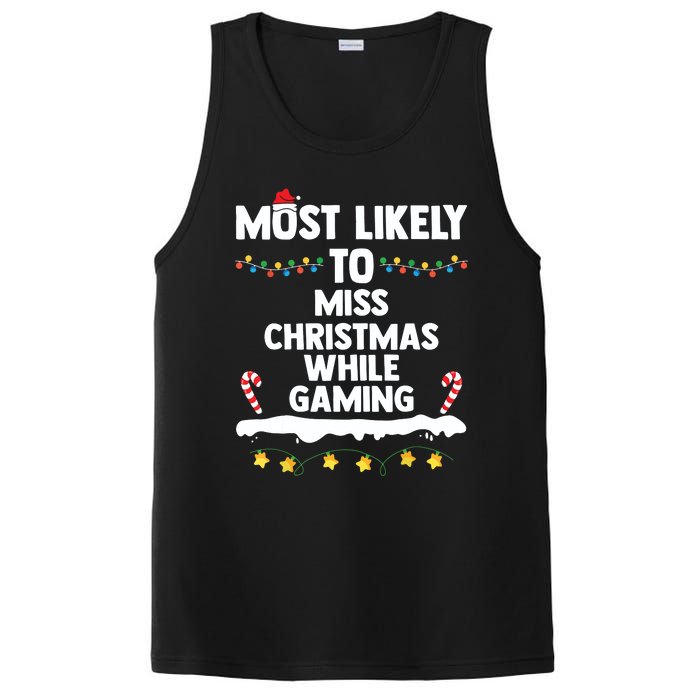 Most Likely To Miss Christmas While Gaming Family Christmas PosiCharge Competitor Tank