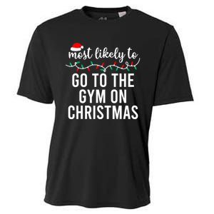 Most Likely To Go To The Gym On Christmas Family Pajamas Cooling Performance Crew T-Shirt