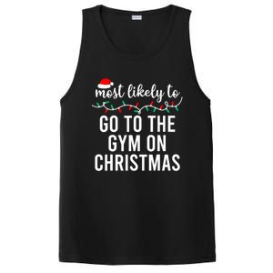 Most Likely To Go To The Gym On Christmas Family Pajamas PosiCharge Competitor Tank