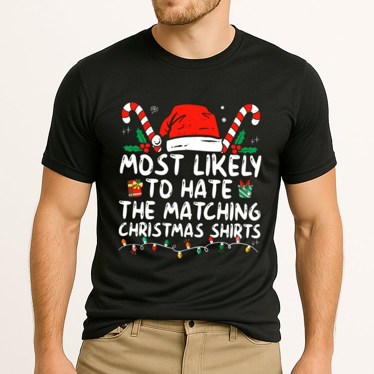 Most Likely To Hate Matching Christmas Funny Family Matching Performance Shirt