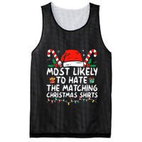 Most Likely To Hate Matching Christmas Funny Family Matching Mesh Reversible Basketball Jersey Tank