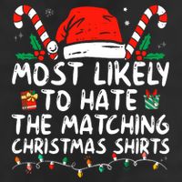 Most Likely To Hate Matching Christmas Funny Family Matching 25L Jumbo Tote