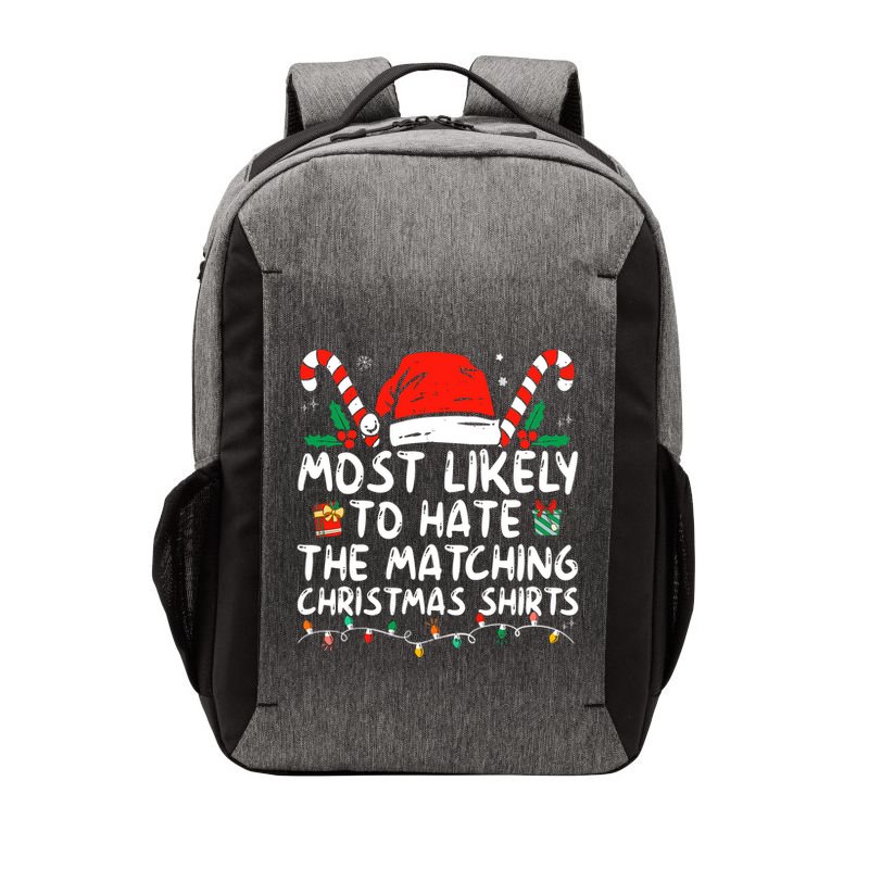 Most Likely To Hate Matching Christmas Funny Family Matching Vector Backpack
