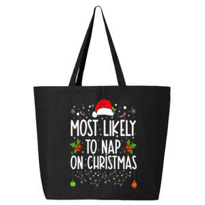 Most Likely To Nap On Christmas Family Christmas Pajamas 25L Jumbo Tote