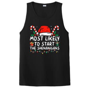 Most Likely To Start The Shenanigans Christmas Family PosiCharge Competitor Tank