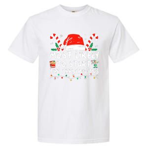 Most Likely To Start The Shenanigans Christmas Family Garment-Dyed Heavyweight T-Shirt