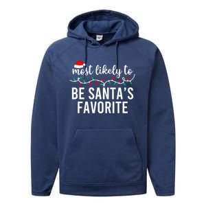 Most Likely To Christmas Gift Matching Family Pajamas Funny Meaningful Gift Performance Fleece Hoodie