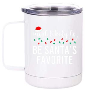 Most Likely To Christmas Gift Matching Family Pajamas Funny Meaningful Gift 12 oz Stainless Steel Tumbler Cup