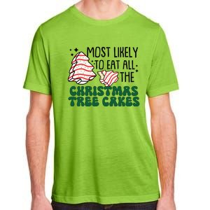 Most Likely To Eat All The Christmas Tree Cake Gift Adult ChromaSoft Performance T-Shirt