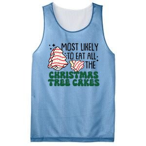 Most Likely To Eat All The Christmas Tree Cake Gift Mesh Reversible Basketball Jersey Tank