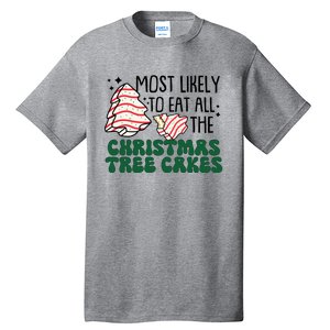 Most Likely To Eat All The Christmas Tree Cake Gift Tall T-Shirt